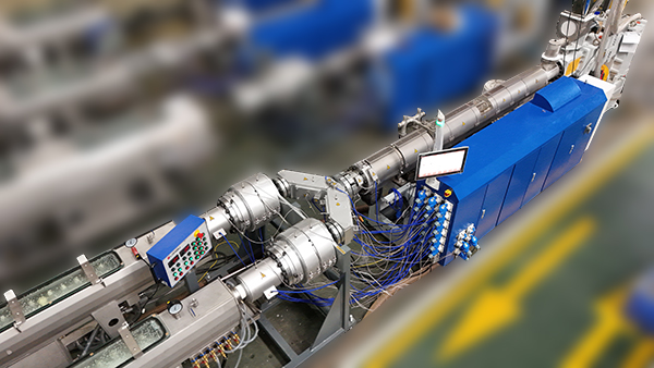 Видео LSDP-110 ПВХ двойная труба экструзионной линии 